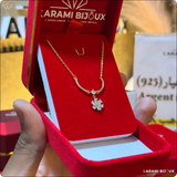 Collier Fleura – Argent 925 Doré à l’Or 18K