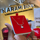 Collier Fleura – Argent 925 Doré à l’Or 18K
