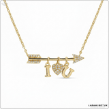 Collier I Love U en argent 925 dorée à l’or 18K