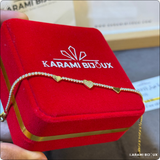 Gourmette Revier LOVE en argent 925 dorée à l’or 18K