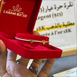 Gourmette Revier LOVE en argent 925 dorée à l’or 18K